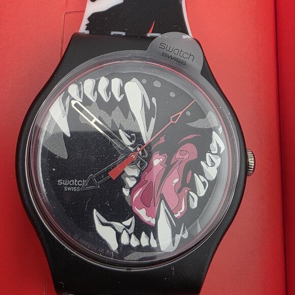 Swatch Originals WINDY BUNNY BEAST Anime Silicone Watch 41mm SUOZ112 New main image 10